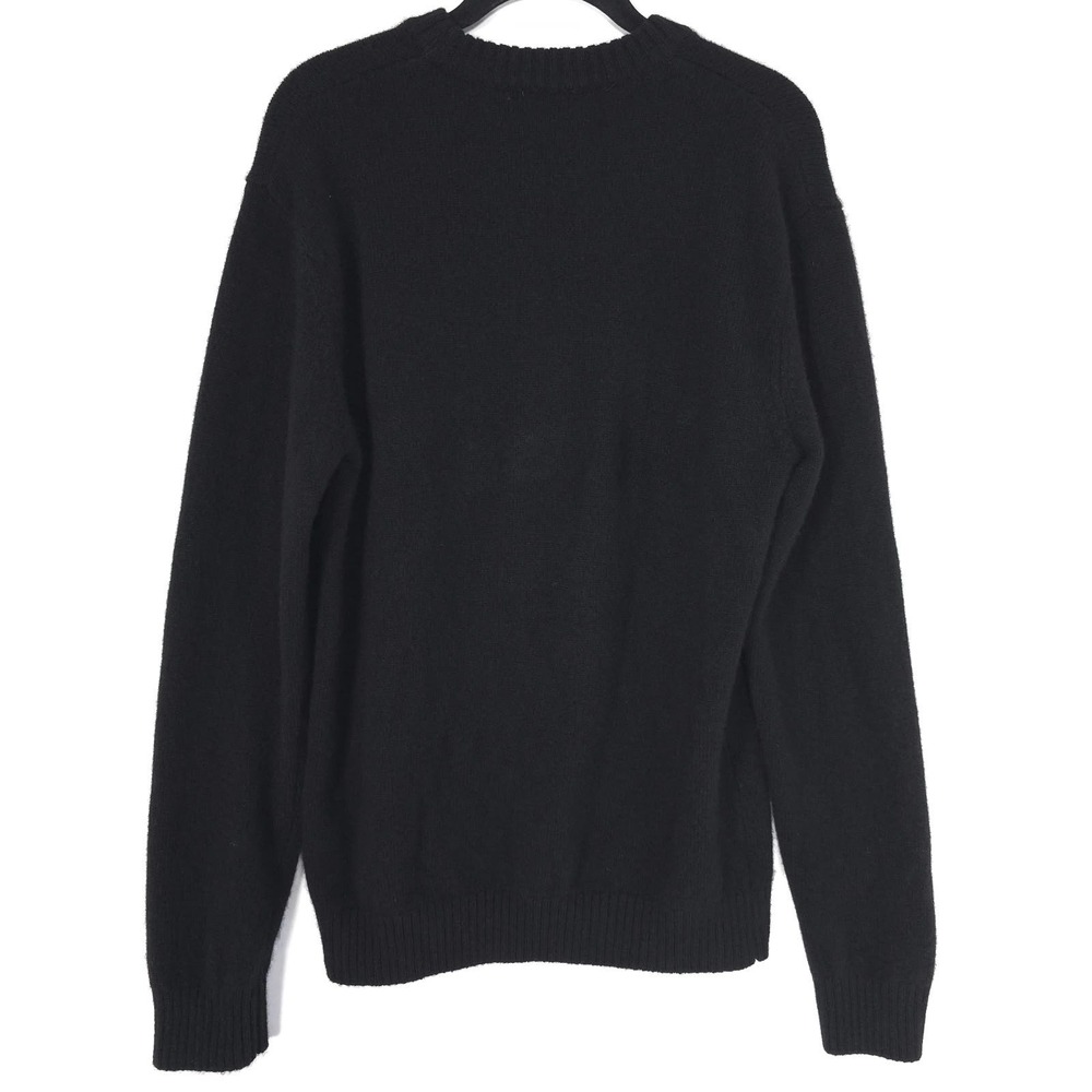 QUINCE Men's Sweater LARGE Black 100% YAK WOOL Pullover Luxury Knit ST1EC01 - Picture 6 of 10